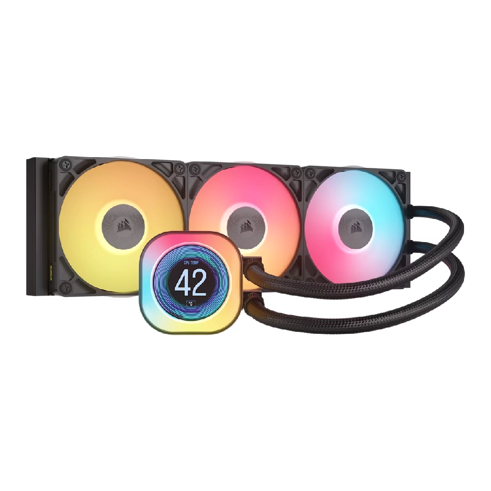 Corsair CPU Cooler Liquid iCUE LInk Titan 360 RX LCD view 2